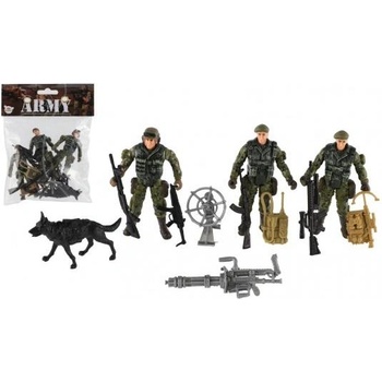 Teddies Комплект войници с куче с аксесоари 12бр