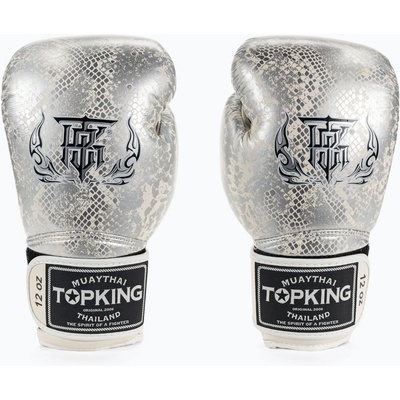 Top King Muay Thai Super Star Snake боксови ръкавици бели TKBGSS-02A-WH