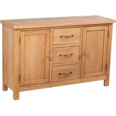vidaXL 11461.241677 příborník Se 3 Zásuvkami 110X33,5X70 Cm Masivní Dubové Dřevo
