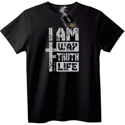I AM THE WAY TRUTH LIFE T-SHIRT - 3XL, Black