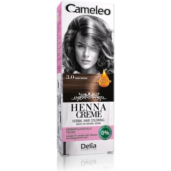 Delia Cameleo Henna barva vlasy 3.0 tmavě hnědá 75 g