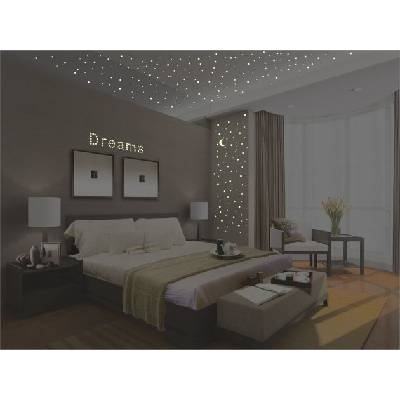 Светещи стикери за стена точки и луна (1405)