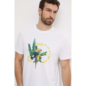 Guess Памучна тениска Guess PARROTS в бяло с принт F4GI08 I3Z11 (F4GI08.I3Z11)