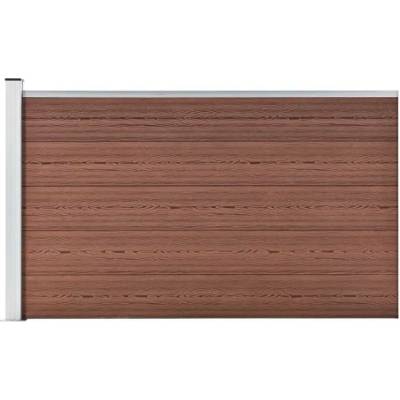vidaXL Zahradní plot dřevoplast 175 x 105 cm hnědý