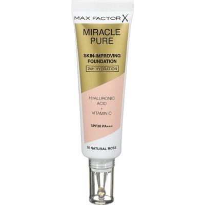 Max Factor Miracle Pure Skin dlhotrvajúci make-up SPF30 50 Natural Rose 30 ml
