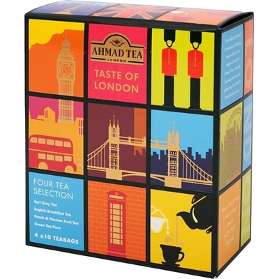 AHMAD TEA Taste of London černé a zelené čaje 40 sáčků – Zbozi.Blesk.cz