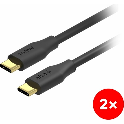 AlzaPower APW-CBCHTCTC22102B Core Charge USB-C to USB-C 2.0 100 W 2m černý