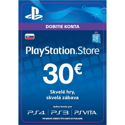 PlayStation Store predplatená karta 30 €