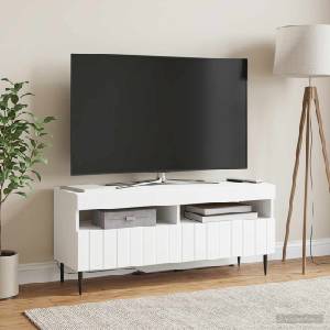 vidaXL LED телевизионен кабинет ZWOLLE 100 x 35 x 43 см Бяло (896545)