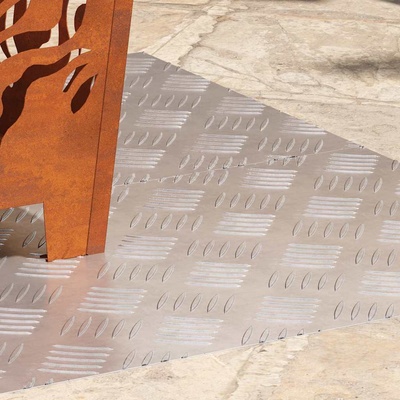 vidaXL Стъпало Правоъгълна 2 pcs Сребрист 100 x 40 cm Алуминий (4104341)