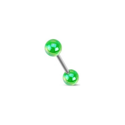 Steel Edge piercing v jazyku 1103 Green