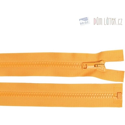 Zips kostený deliteľný žltý, dĺžka 30 cm