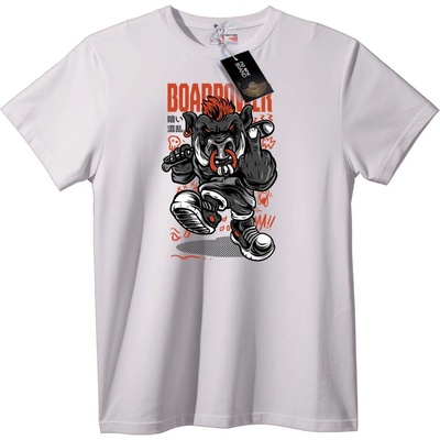 NOONEBRAND Тениска Борд Маймуна - M, Black