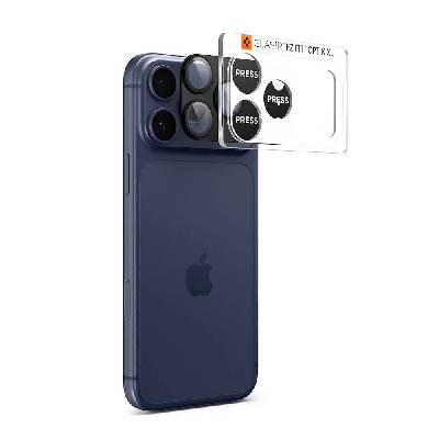 Предпазна плочка за камерата на iPhone 17 Pro Max - Spigen Glass tR EZ Fit Optik Pro XL (черен)
