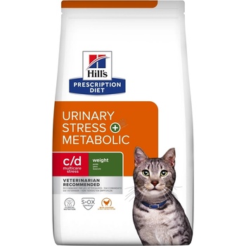 Hill's Hills Prescription Diet Urinary Stress+Metabolic - ново поколение диета за намаляване на наднормено тегло и профилактика на уринарния тракт 8kg