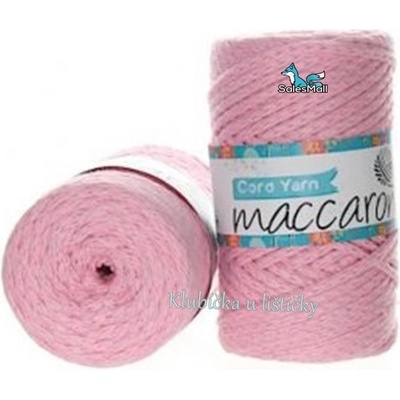 Maccaroni Cord Yarn 6mm světle růžová - 04