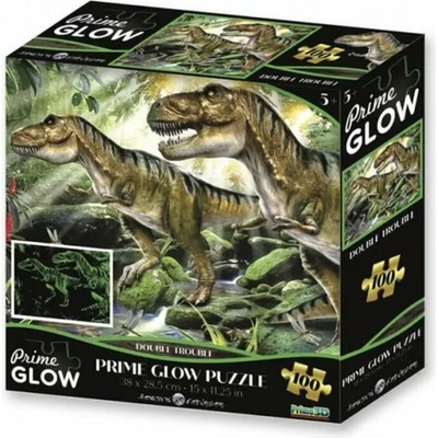 PRIME 3D Svietiace puzzle Dinosaurie pohroma 100 ks