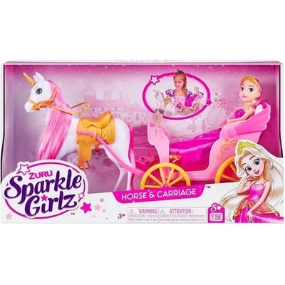 Zuru Sparkle Girlz princezná s koníkom a kočiarom