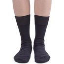 Bavlněné ponožky s volným lemem tmavě šedá