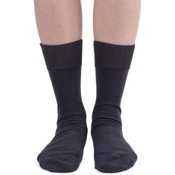 Bavlněné ponožky s volným lemem tmavě šedá