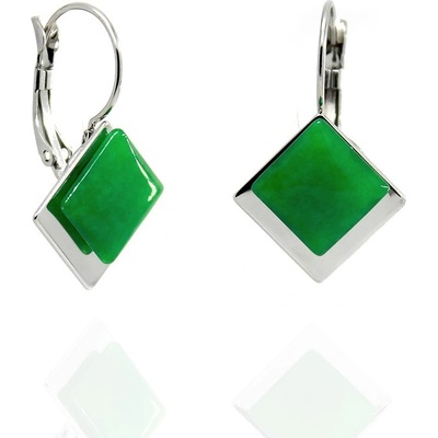 Foxette náušnice Jade z chirurgické oceli patent JF_0369+