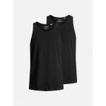 Jack and Jones Mens 2-Pack Vest - Black