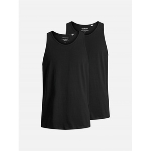 Jack and Jones Mens 2-Pack Vest - Black