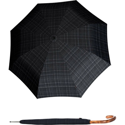 Knirps T.772 LONG automatic Mens Print Check pánský holový vystřelovací deštník