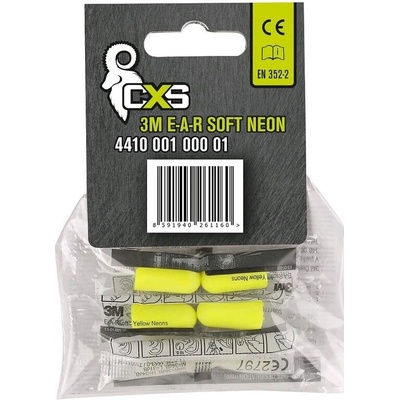 Zátkové chrániče sluchu 3M E-A-R SOFT NEON, balení 3 páry