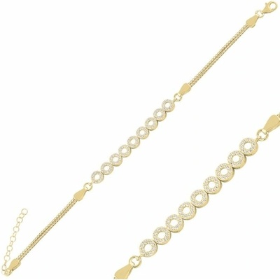 Olivie strieborný náramok GOLD 7681