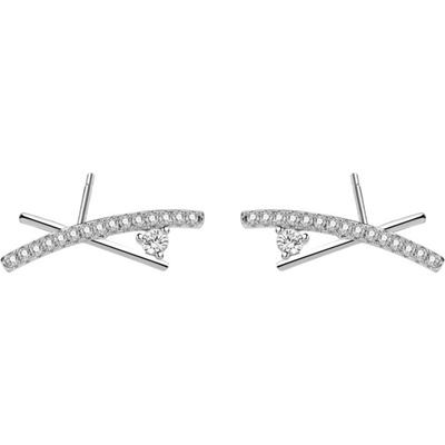 Silenti Jewelry Сребърни обеци "Кръстопът