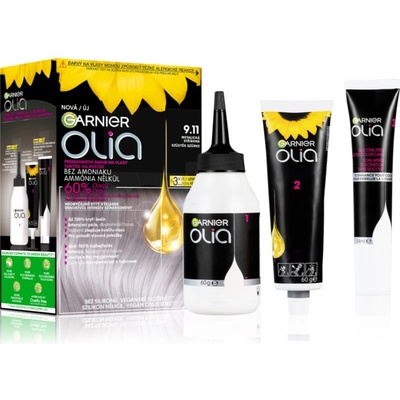 Garnier Olia Big Kit перманентната боя за коса цвят 9.11 Silver Smoke