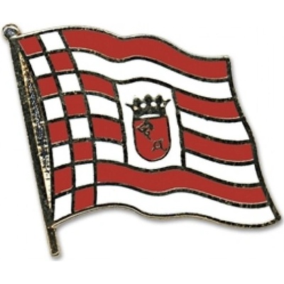 Odznak (pins) 20mm vlajka Brémy - farebný