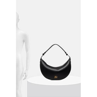 KARL LAGERFELD Чанта тип кроасан дамска от кожа K/AUTOGRAPH (B2W30236)