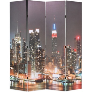 vidaXL Сгъваем параван за стая, 160x170 см, нощен Ню Йорк (245862)