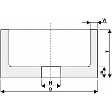 Tyrolit 99BA46K9V32 Brúsny kotúč hrncovitý 175 x 100 x 100 15 x 20 mm 46 T429212