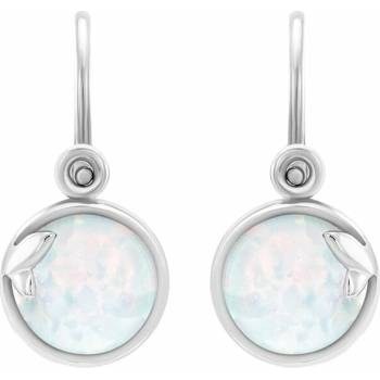 Eppi Zlaté detské náušnice s bielymi opálmi Yusha EP35869