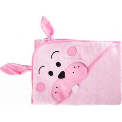Sensillo Detská osuška 100x100cm zajačik ružová