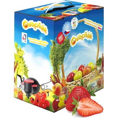 Ovocňák Jablko a jahoda 100% ovocná šťava 3 l