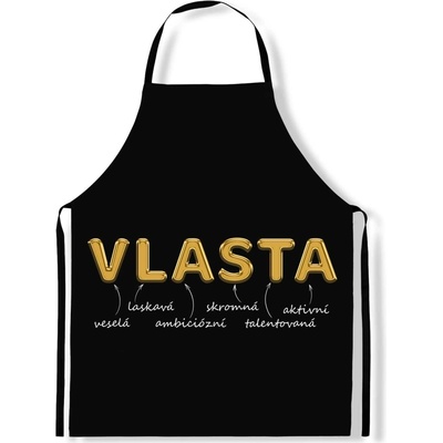 Impar Zástěra Ženská jména Gold Vlasta