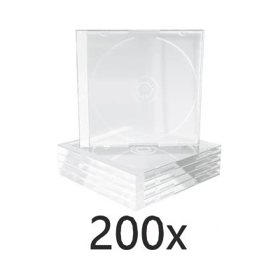 Obal 1CD jewel čirý tray 10,4mm - 200-pack