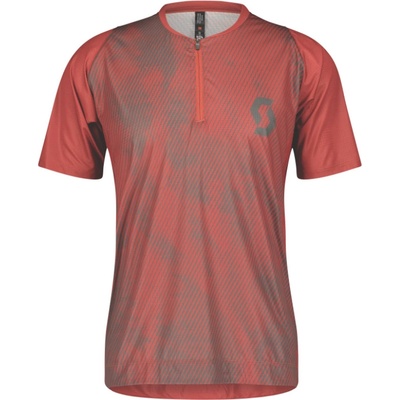 Scott Shirt mens Trail Vertic Zip SS red/grey