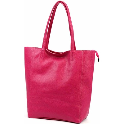 Luka dámska veľká kožená shopper kabelka fuksiová A4 26-084