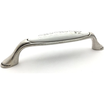 Tulip Margarita starostříbro/porcelán biely/kvet 96 mm