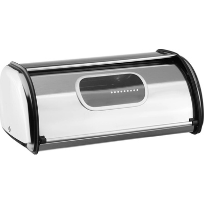 Prostorný nerezový chlebník s průhledným okénkem