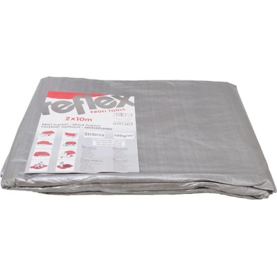 Magg 600355 plachta krycí s kovovými oky 2 x 3 m 100 g/m² stříbrná