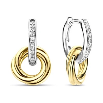 Ti Sento náušnice prepletené kruhy 7857ZY