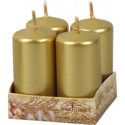 Ceramicus Adventní metalická lesklá d4x8cm 4ks zlatá