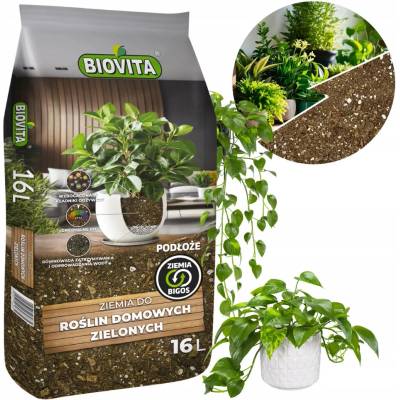 Substrát pre zelené izbové rastliny BIGOS Biovita 16 L