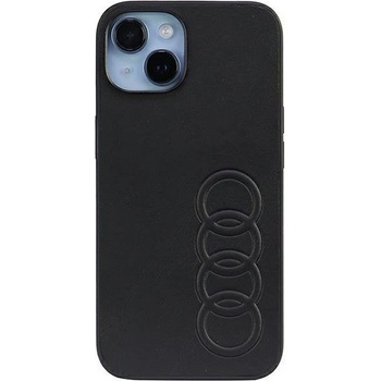 Audi Кейс Audi Synthetic Leather за iPhone 14 6.1"", черен / черен, твърд, AU-TPUPPCIP14-TT/D1-BK (KXG0072853)